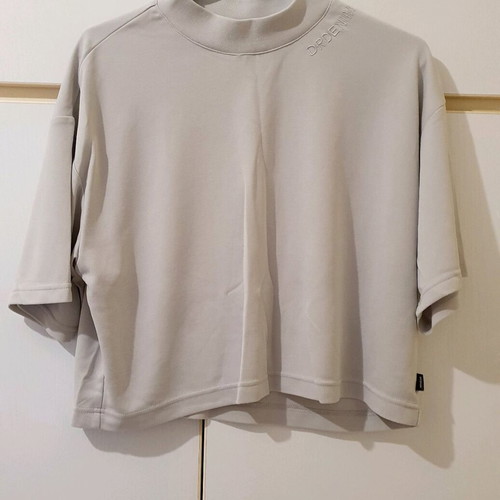 Dr. Denim Crop Shirt like new, white and beige, size L