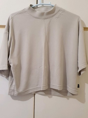 Dr. Denim Crop Shirt like new, white and beige, size L
