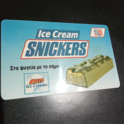 Snickers 0118 phone card like new, line 08/1994