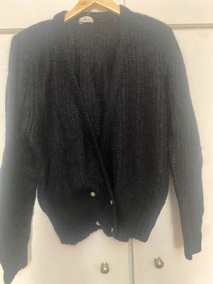 Little woods women's knitted mohair cardigan used, size XL, black
