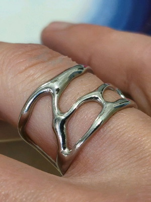 Opening Ring New Stainless Steel 304 Silver