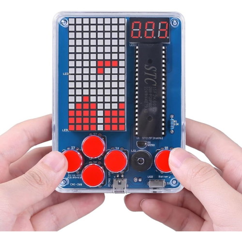 LED Game Console DIY Soldering Kit GA1-268 with 4 Classic Games New