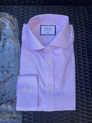 Πουκάμισο Charles Tyrwhitt ανδρικό καινούργιο, μέγεθος Medium, 100% βαμβακερό
