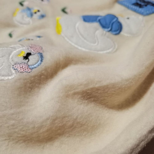 Children's white fluffy set blouse and pants like new