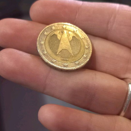 Κέρμα των 2 ευρώ μεταχειρισμένο με λάθος κοπή 2002G, γερμανικό συλλεκτικό