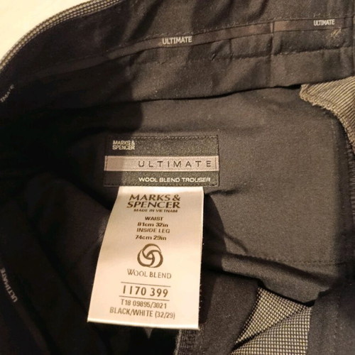 Marks & Spencer Ultimate Men's Wool Pants like new, size M