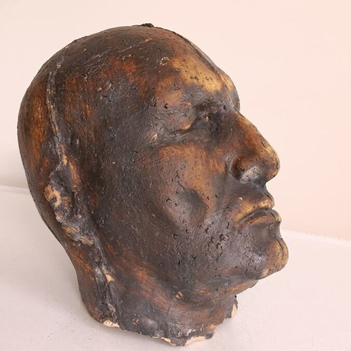 Antique Plaster Death Mask of Emperor Napoleon Bonaparte 19th Century like new