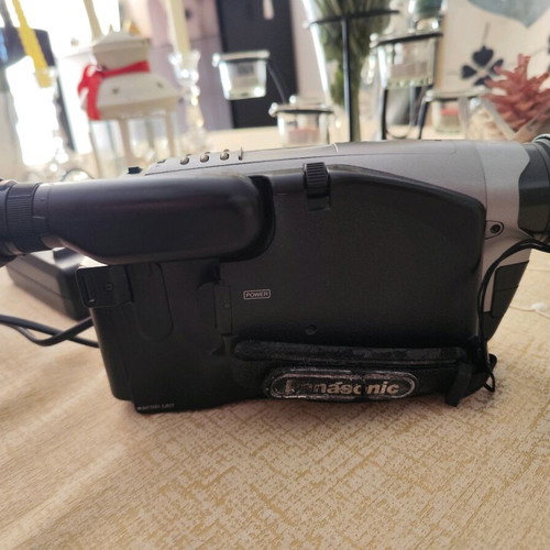 Panasonic video camera model NV-RX17EG used with battery and cable