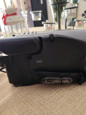 Panasonic video camera model NV-RX17EG used with battery and cable