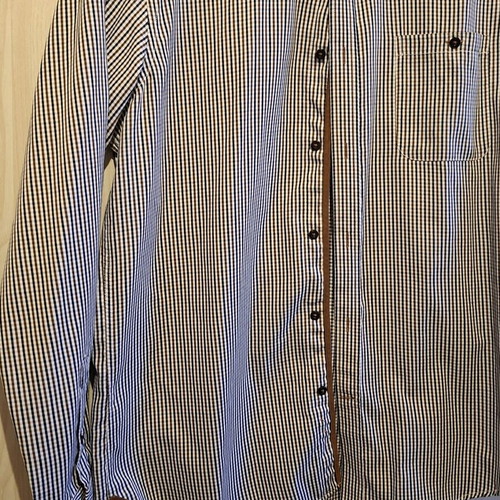 Lexton London men's long-sleeve shirt size M like new with check pattern