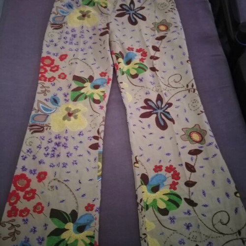 Alberta Ferretti collectible pants like new, hand-embroidered with beads, XL