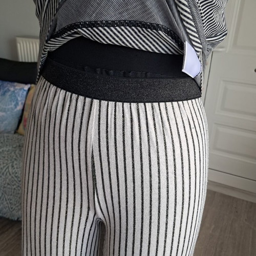 Liu Jo set like new, cotton and silk blouse with crystals, elastic pants