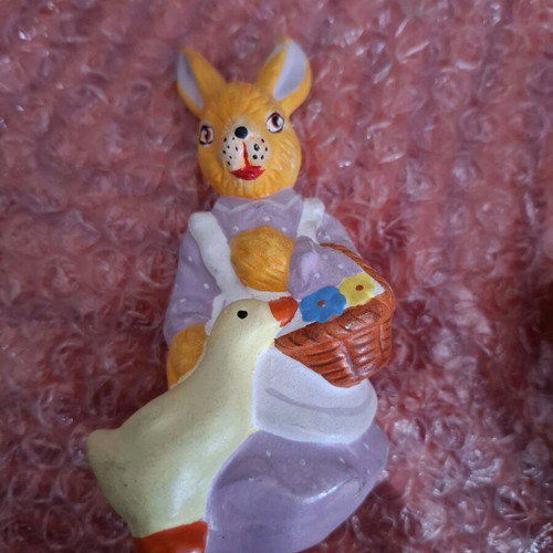 Vintage Easter figurines used, pack of 6 pieces