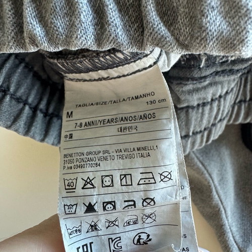 Benetton gray jeans like new for 7-8 years old