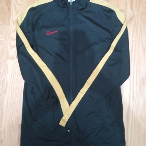 Nike sportswear set, jacket and pants, black and gold, size M