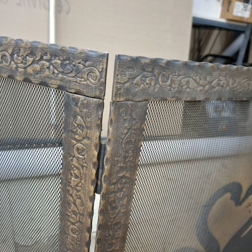 Fireplace screen swan-shaped new