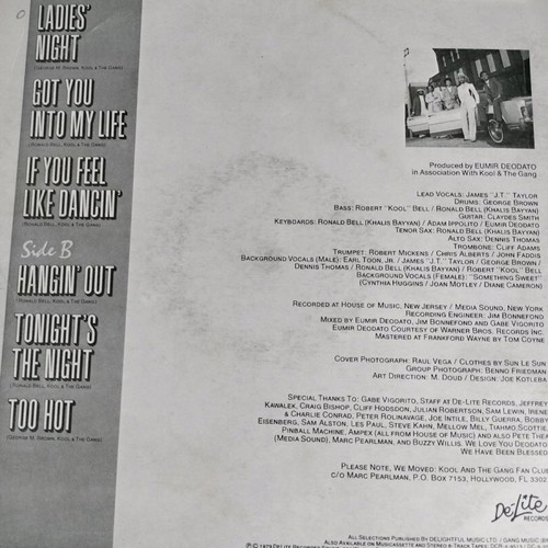 Kool and the Gang Ladies Night vinyl in very good condition