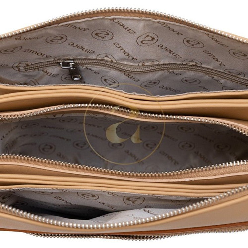 AMORE Ludovica women's bag new, pudra and tan