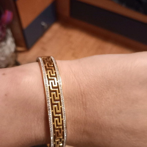 Versace bracelet handmade new, 18k gold plated