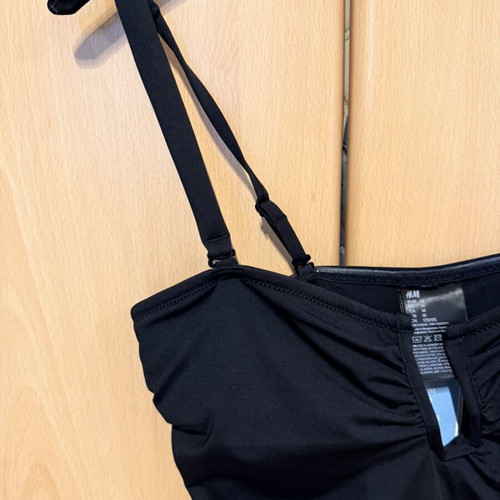 H&M One-Piece Swimsuit Black, New, Removable Straps, Size M
