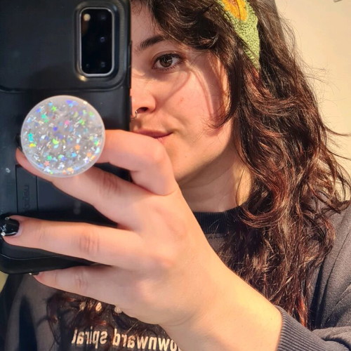 Handmade crochet headband like new, green and gold