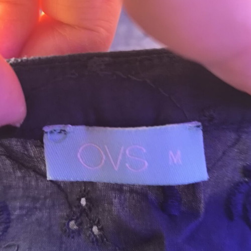 Ovs cotton dress size M like new, dark blue with floral pattern