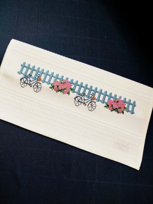Embroidered kitchen towel 100% cotton new