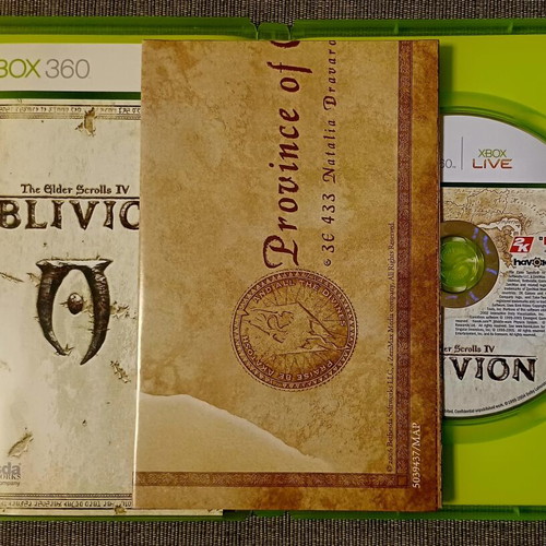 The Elder Scrolls IV Oblivion Xbox 360 game used with manual and map