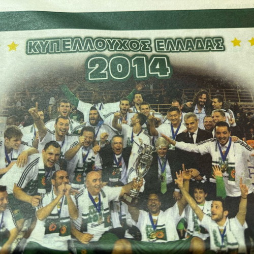 Prasini newspaper used, Olympiakos 0-3 Panathinaikos March 3 2014