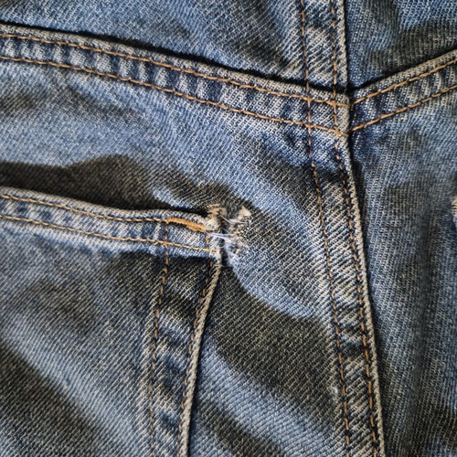 H&M Jeans high waist straight leg size 50 used, blue