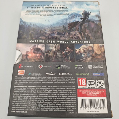 The Witcher 3 Wild Hunt PC like new