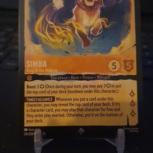 Simba King in the Making 20/204 Whispers in the Well Regular card like new