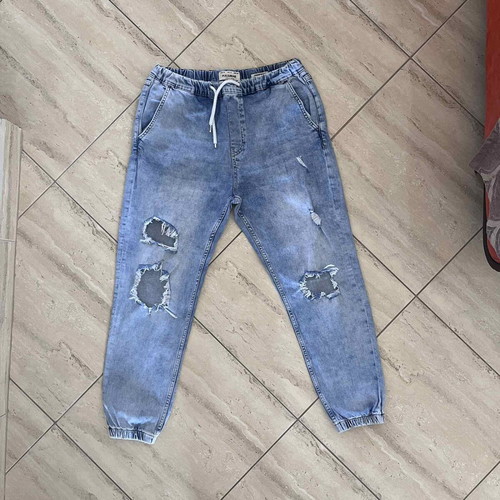 Pull & Bear Jogger Style Jeans like new, men's size M, blue