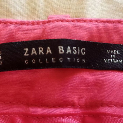 ZARA women's magenta fabric pants new, size S