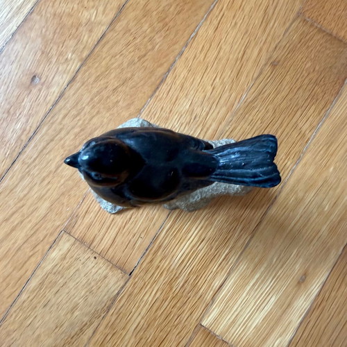 Decorative bird like new black on base