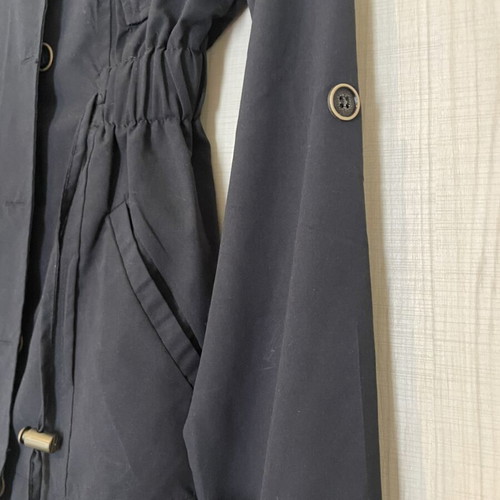 Jacket parka black used, size S, lightweight spring-summer