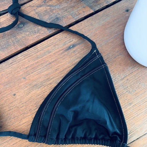 Frankie Morello Bikini new, black, medium top and small bottom
