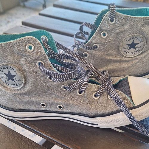 Converse All Star boots used, two-tone silver-blue, size 37
