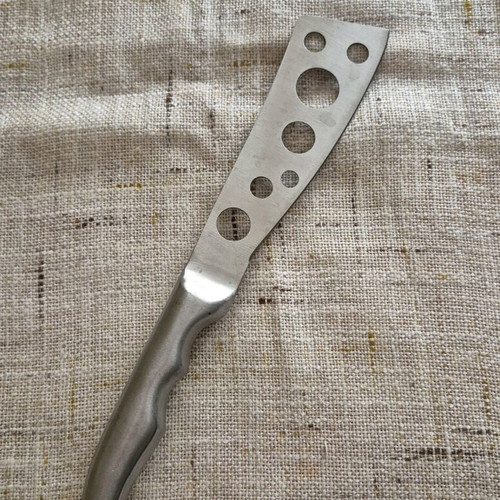 Cheese knife with perforated stainless steel blade like new