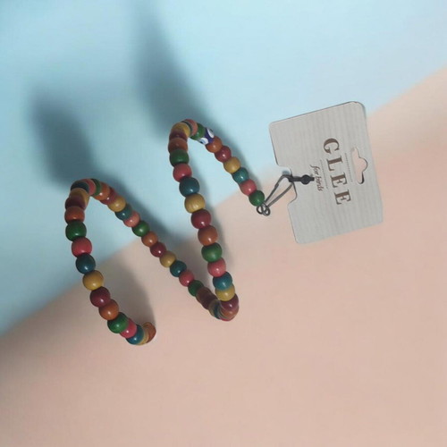 Bird hanging toy with colorful beads 45cm new