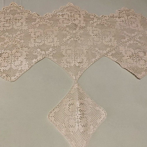 Handmade old table runner used