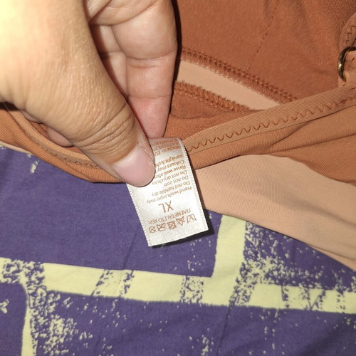 Pretty Me Swimwear Top like new, adjustable straps, brown, XL