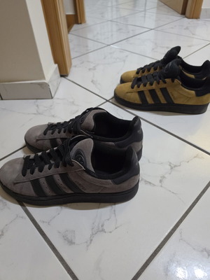 Adidas Suede men's sneakers like new, gray and yellow, size 45