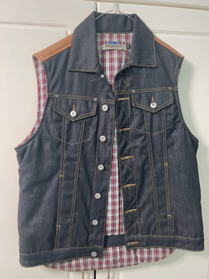 Broker's men's sleeveless jacket, size S, navy blue