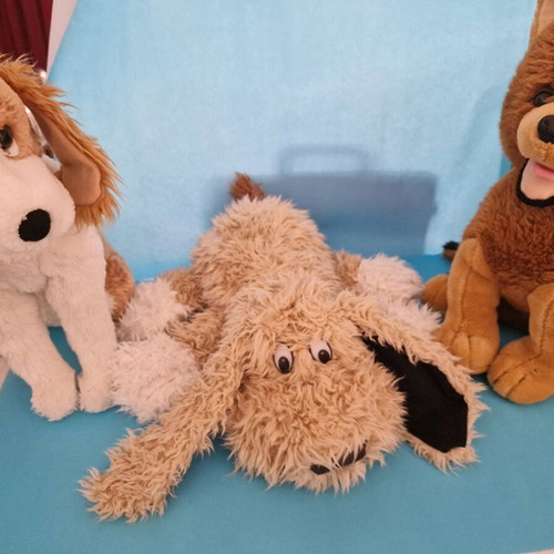 Dog dolls new, set of 3 pieces