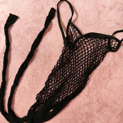 Full-body fishnet lingerie new, black, one size