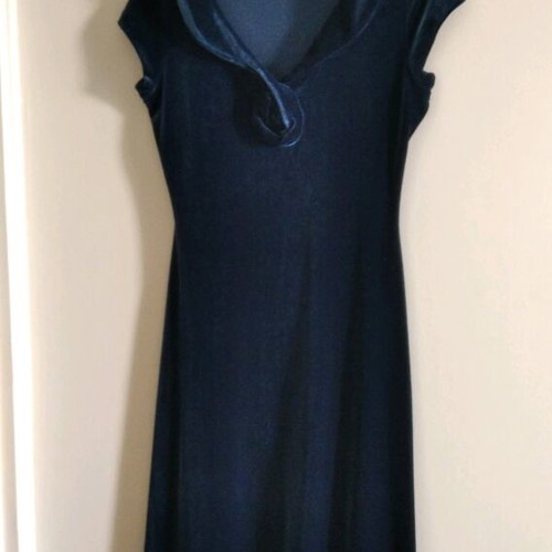 Velvet blue dress like new, size M 38 10