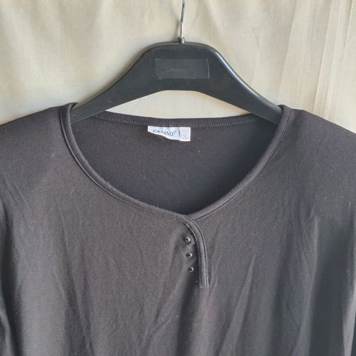 Jordano Large Black Summer Jersey Blouse like new