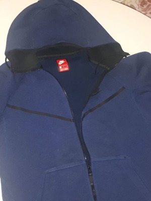 Nike Tech fleece суитшърт употребяван, син, размер M