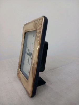 Table clock silver 925 functional, excellent condition